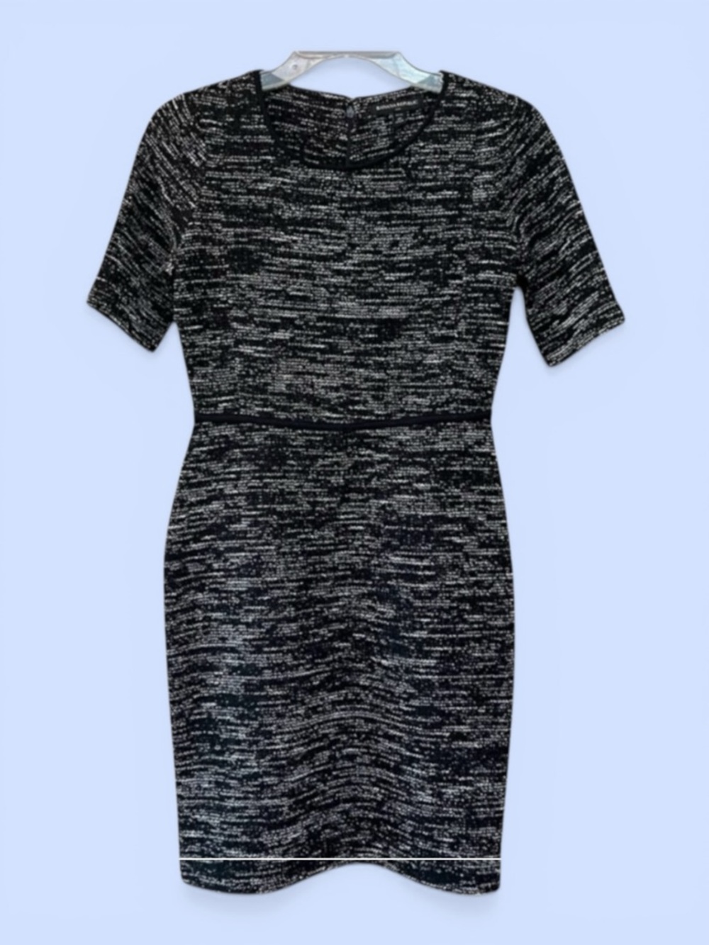 Banana Republic Sheath Dress Textured Sz 2P Black White